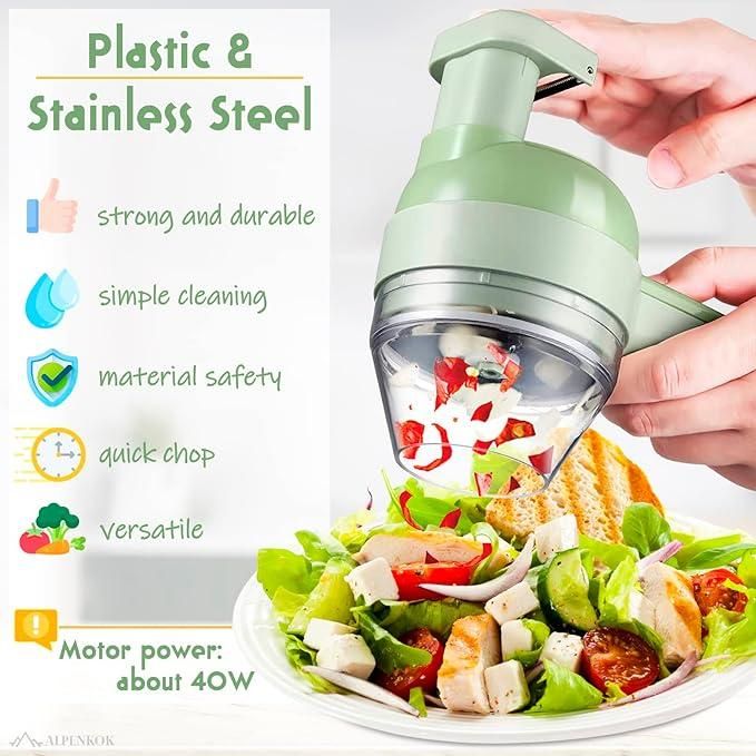 Peelomatic 4 in 1 Portable Electric Vegetable Cutter Set
